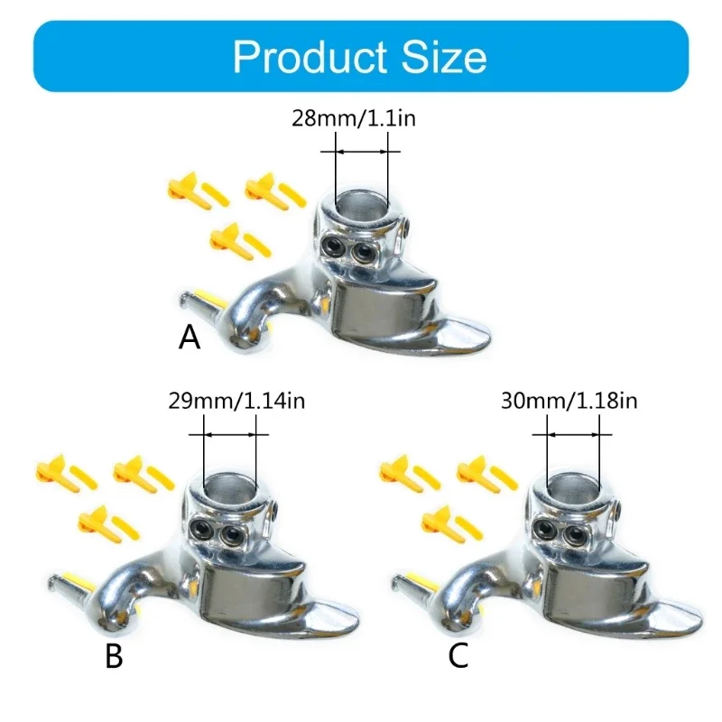 Car Tire Changer Mount Demount Duck Head Electroplating Steel Tire Changer Bird Head 28/29/30mm with Rims Protectors