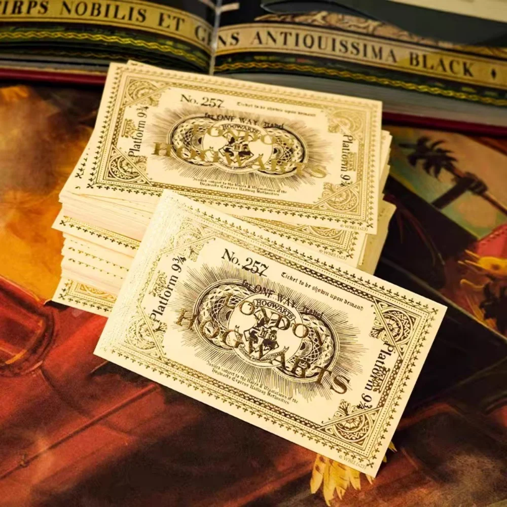 10Pcs Genuine Harry Potter Collector Ticket Hogwarts 934/257 Platform Round-Trip Tickets Stage Performance Props Friend Gifts