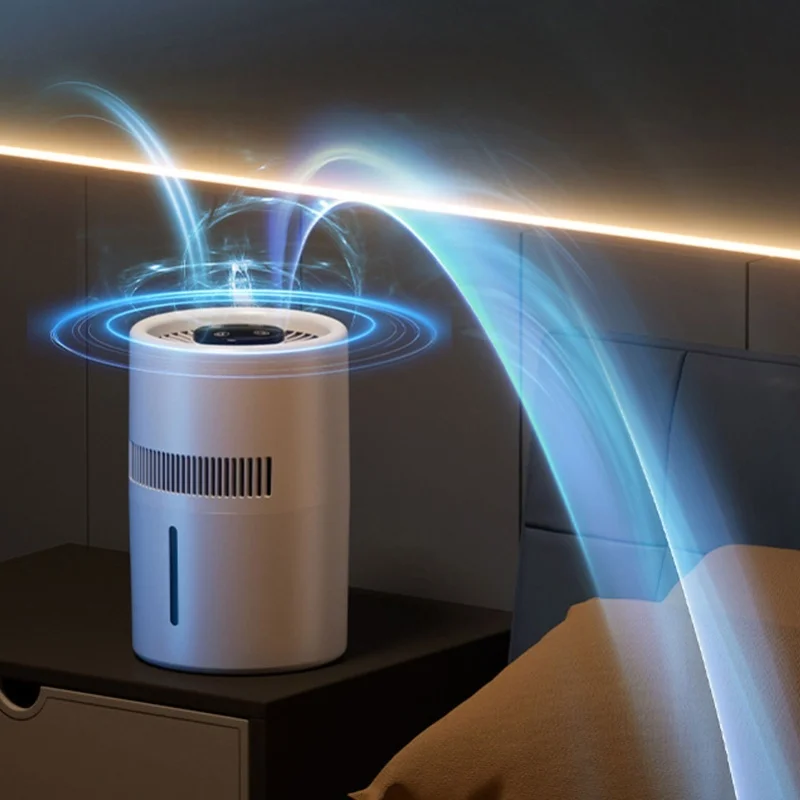 4L Water Tank Air Purifier And Humidifier 2 In 1 Quiet Humidifier Desktop Air Purifier For Office Bedroom Nursery 5W