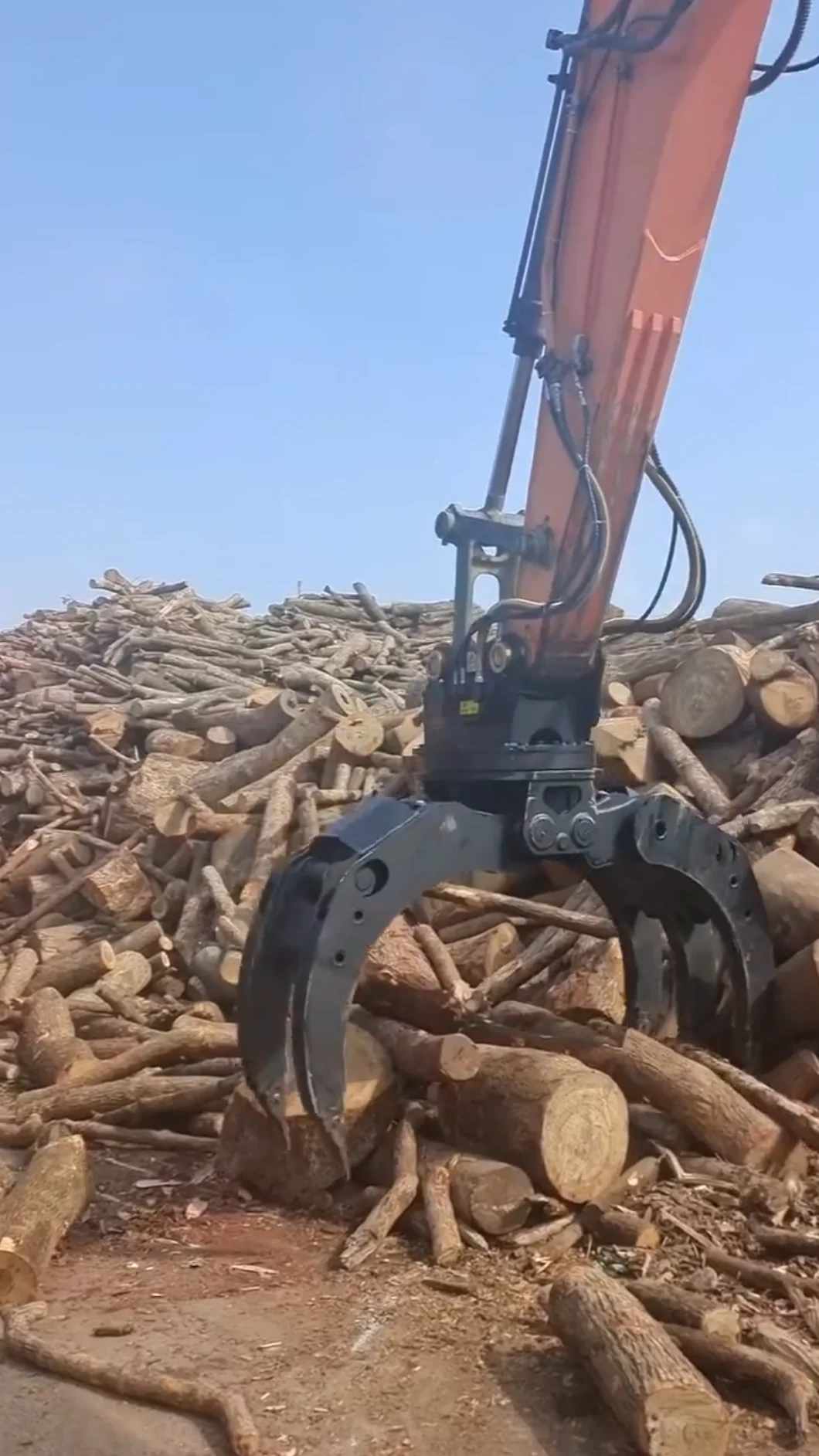 EDDIE FGW(S)08 Excavator Timber Wood Log Grab Hydraulic Log Grapple with Core Motor and Pump Components Rotating Wood Grapple