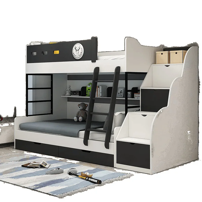 Solid wood high and low upper and lower beds Adult children bunk beds 1.2/1 meters Mother and child beds