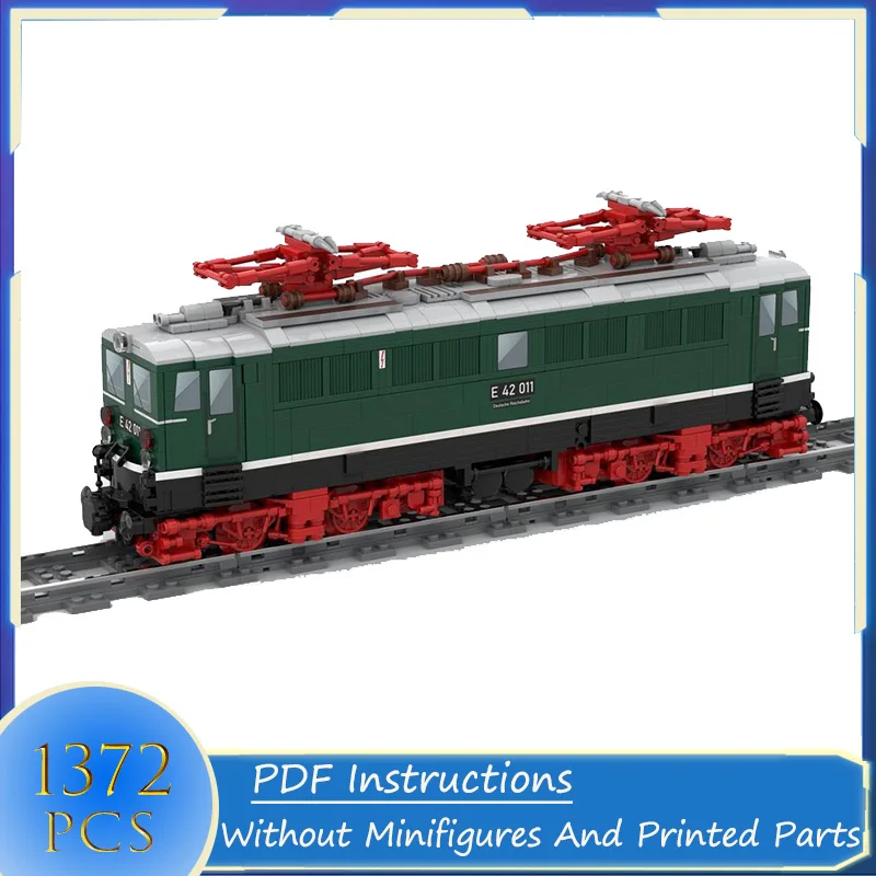 City Transportation Electric Locomotive BR E42 Car Model MOC Building Blocks Railway Collection DIY Assemble Bricks Toys Gifts