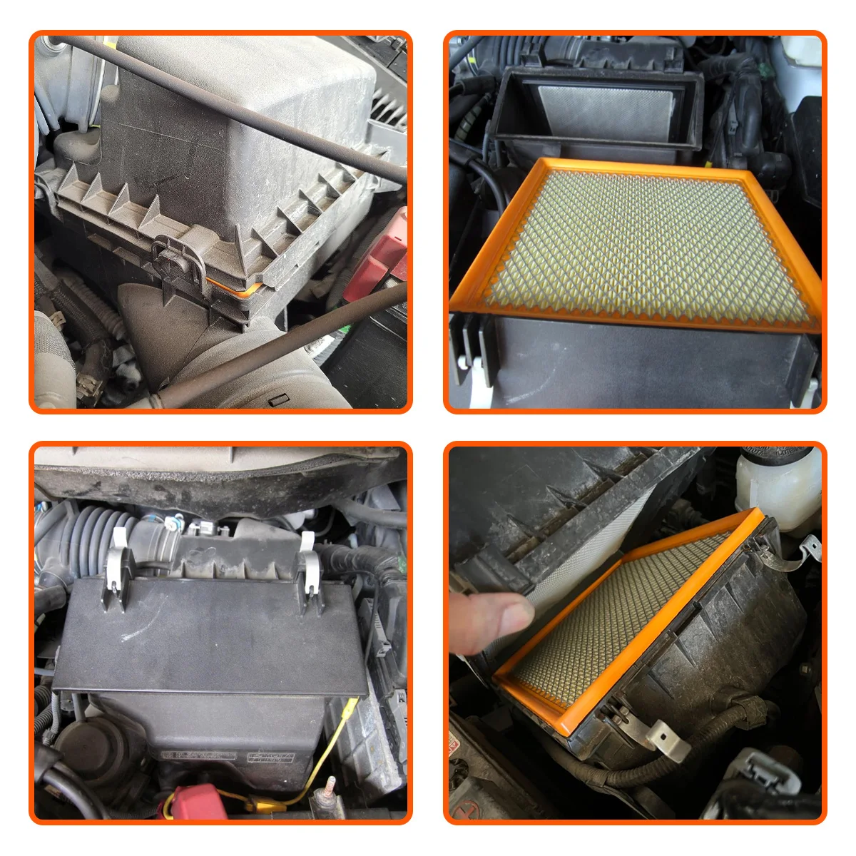 1/2/5 Stück Auto-Motorluftfilter CA8755A Passend für Cadillac Escalade Chevrolet Silverado 3500 Express GMC Sierra Yukon, 15908915 – Detail 6