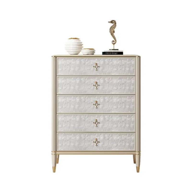 

Household bedroom solid wood storage, storage cabinet modern, shell multi-layer drawer cabinet