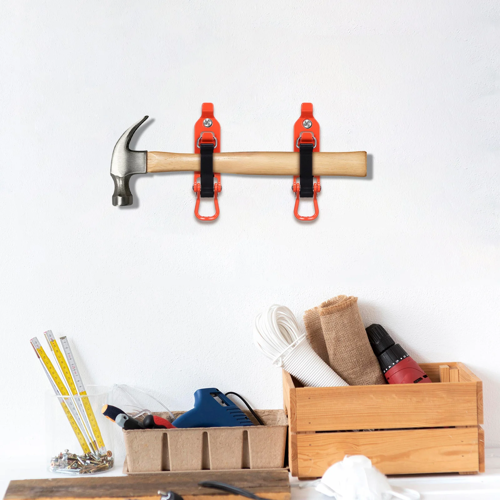 

2Pcs Zinc Alloy Car Shovel Mount Clamp Rack Roof Rack Mounting Bracket Metal Holder Stand Shovel Mount Car Accessories