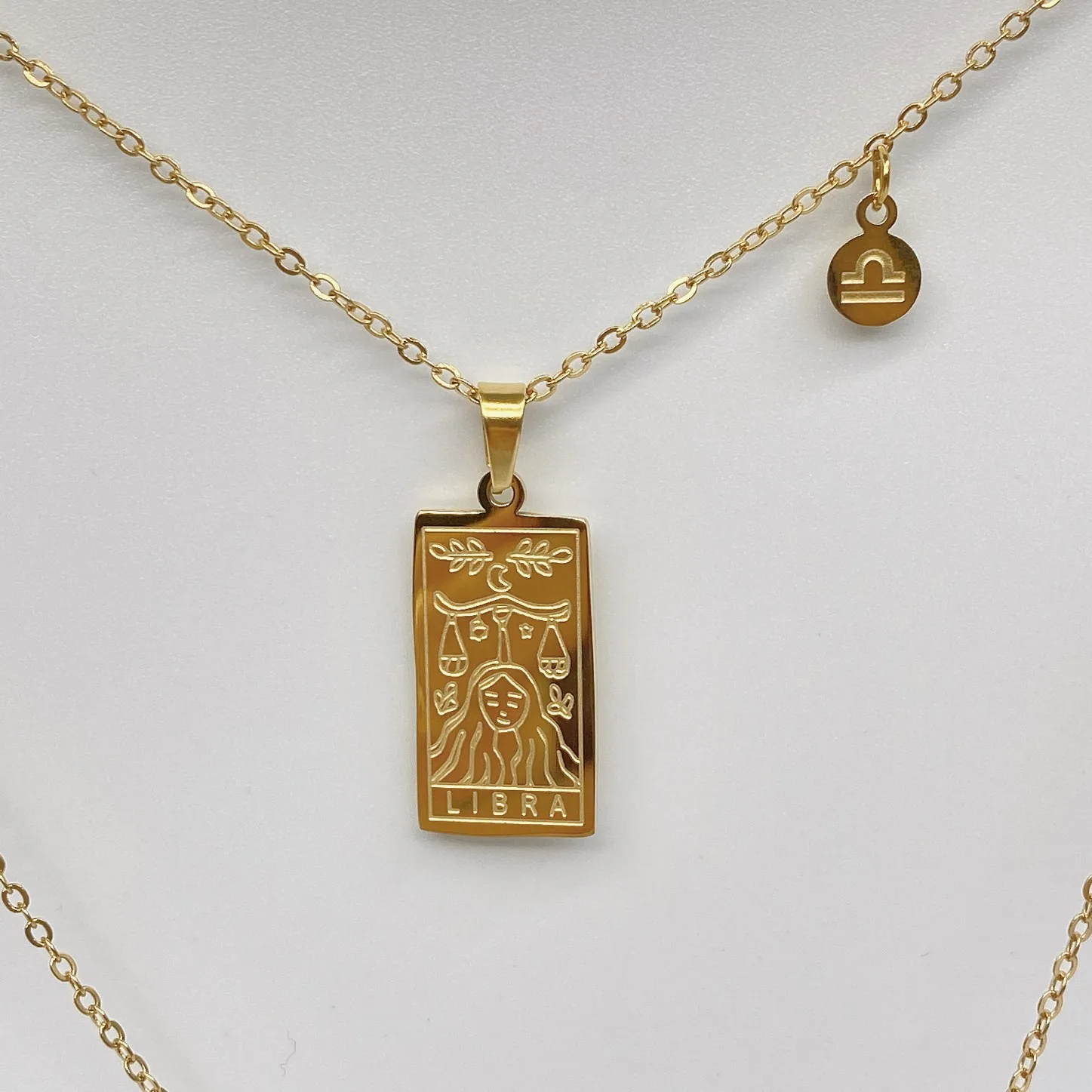 Vintage 12 Constellations Tarot Stainless Steel Necklace