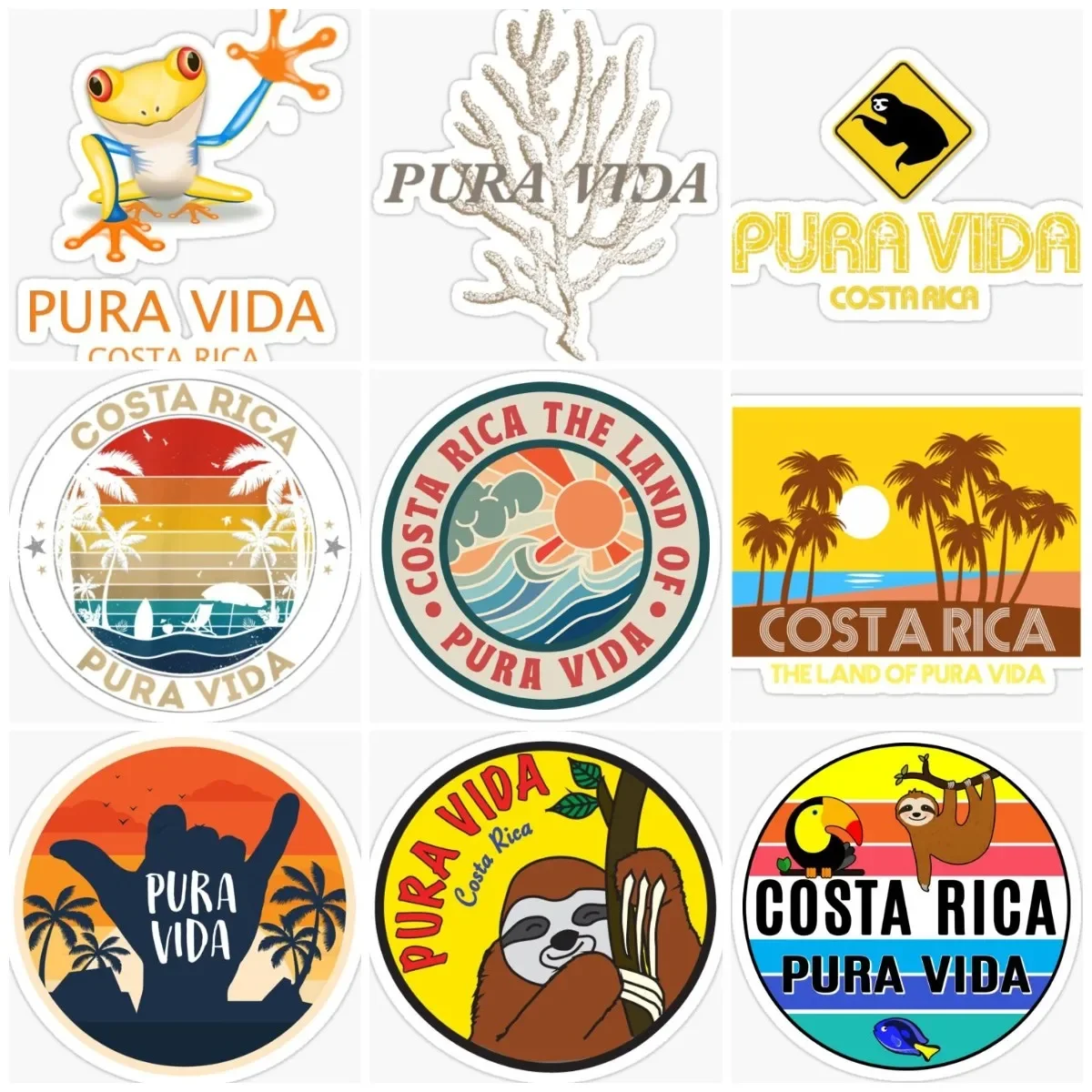 

Pura Vida Scenery Creative Sticker Window Laptop Wall Car Glass Moto Truck Bicycle Van Helmet Racing Camper Off-road PVC Decal