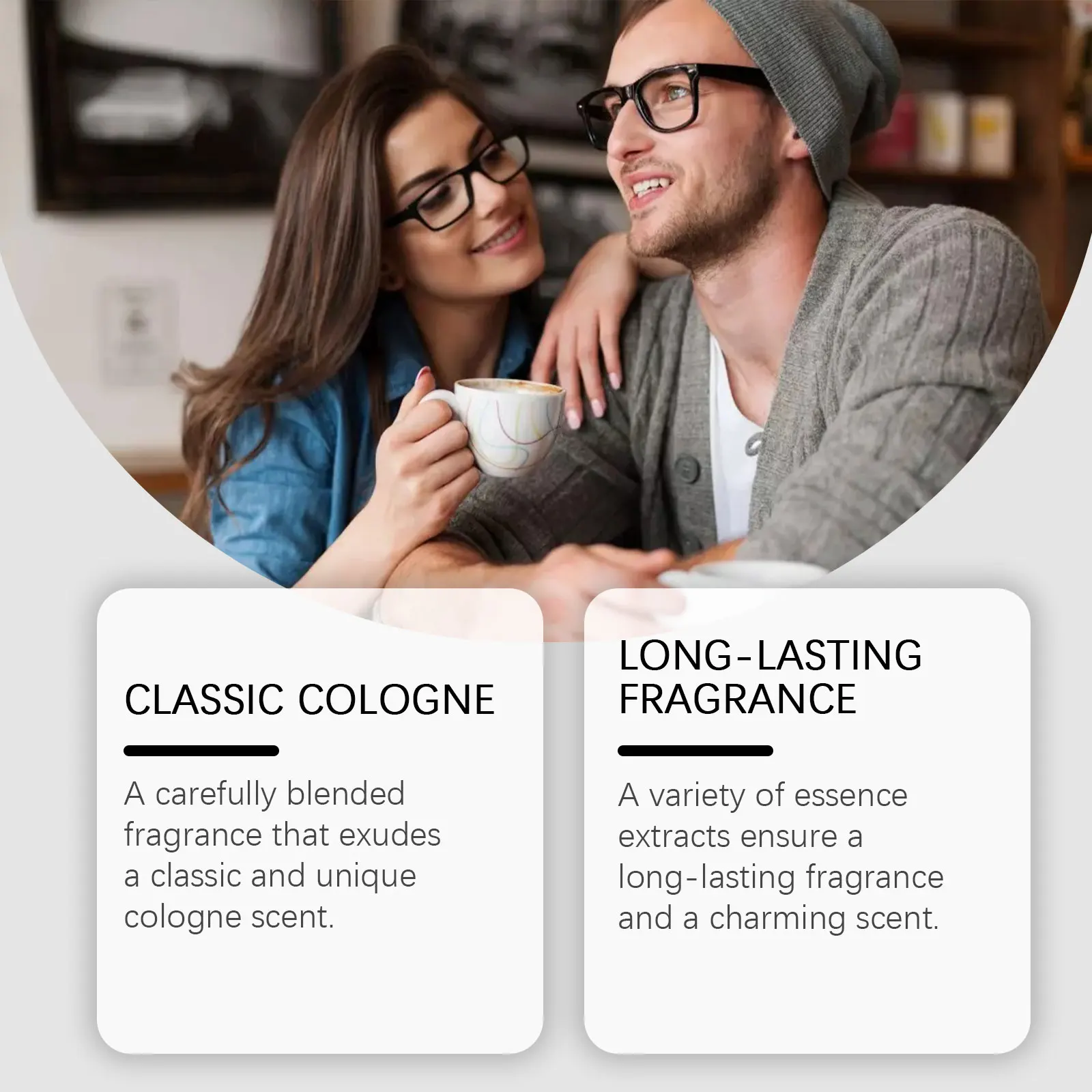 Cologne for Men, Long Lasting Natural Freshness, Light & Elegant Everyday Fragrance, Bergamot Lavender Cedarwood, Date Perfume