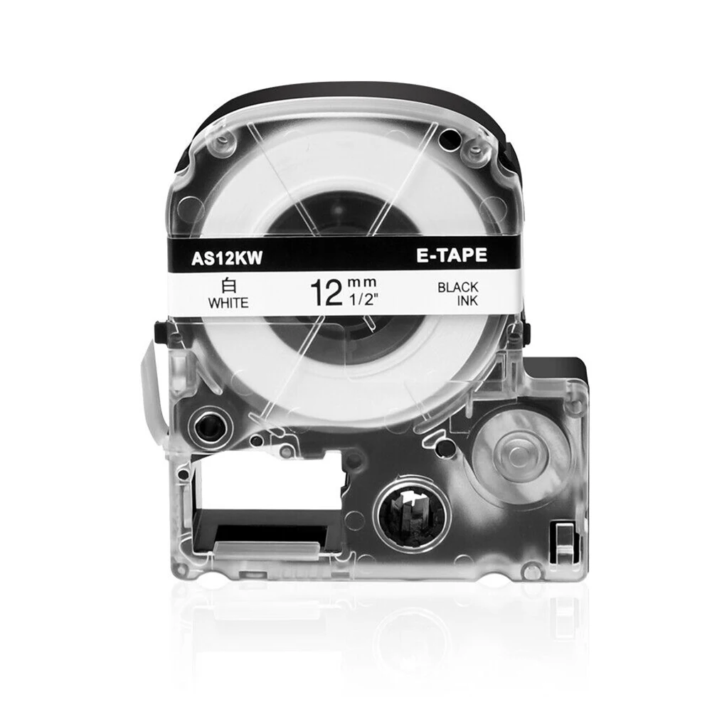 Waterproof and Abrasion Resistant 12mm Black on Red Label Tape Suitable for Power and Telecommunications Industries