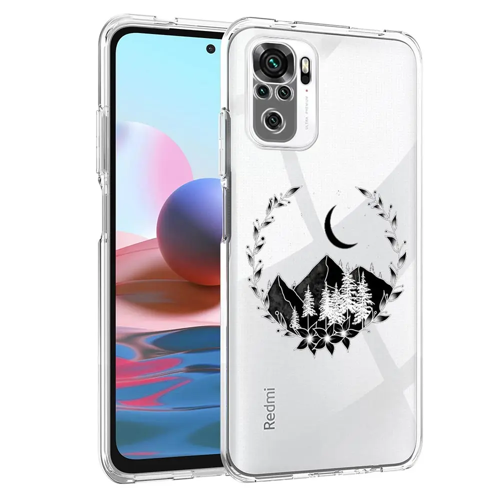 Letter Print Kangaroo Phone Case For Xiaomi Redmi Note 13 12 5G 9S 8 10 11 Pro 4G 9T 13C 12C 10C 9C 9A 7 Clear Silicone Cover