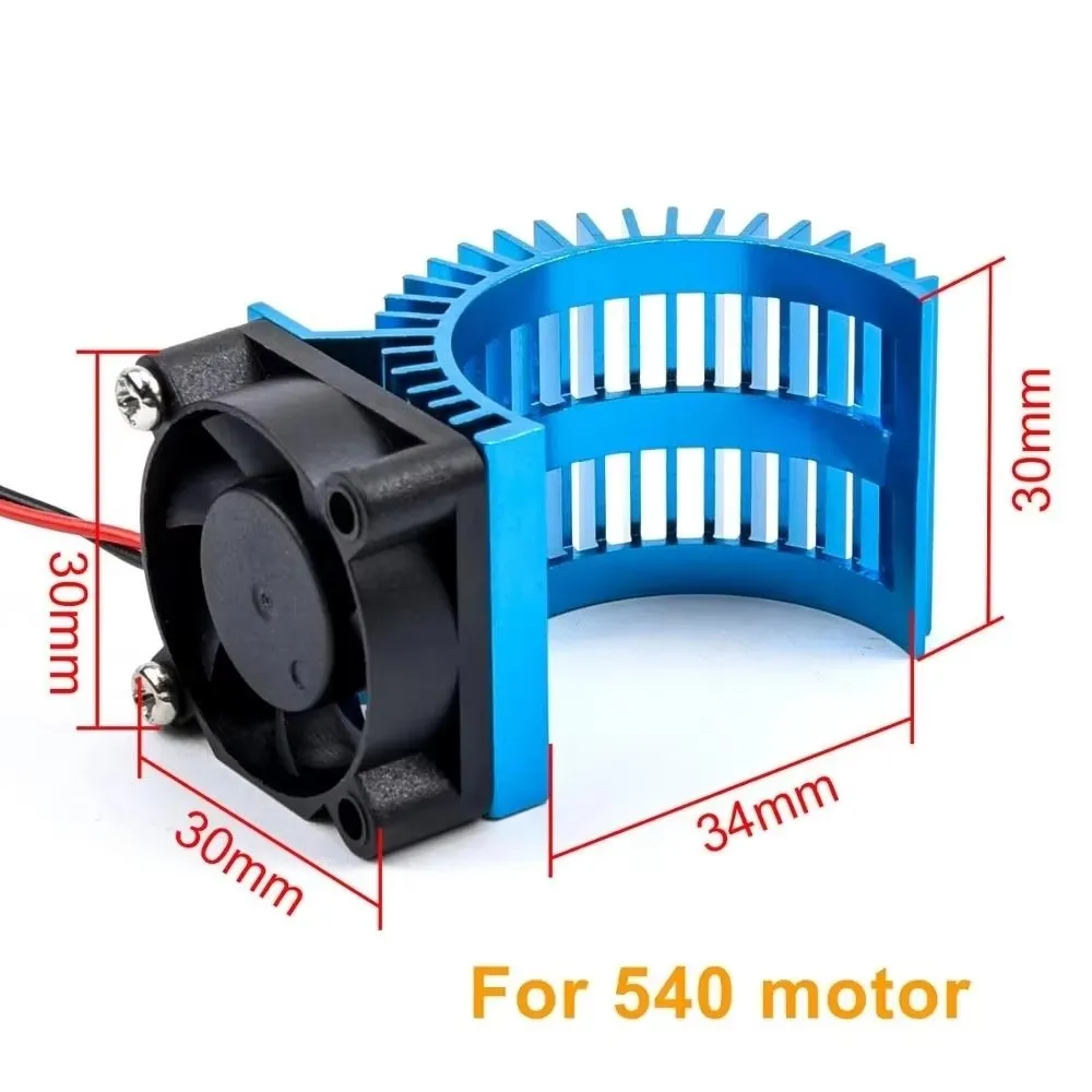 Dissipador de calor de motor sem escova + ventilador de refrigeração 380/540 tampa do dissipador de calor motor elétrico para modelo de carro RC HSP 7014