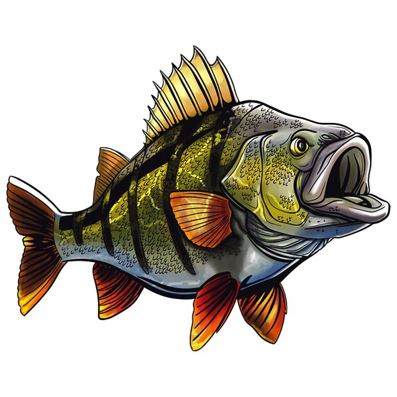 Autocollants de voiture de poisson de pêche, décalcomanies de planche de surf d\'anime rond, vinyle d\'ordinateur portable, décor de moto, accessoires