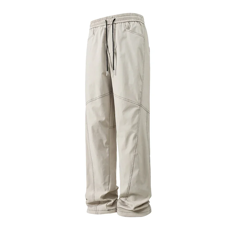 Men's Casual Cargo Pants Tactical Work Pants with Pockets Durable & Breathable, Workout Joggers, Stretch Sweatpants , Drawstring