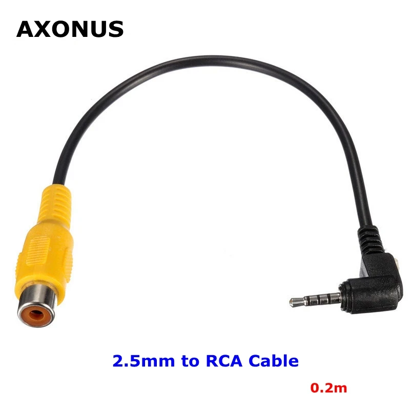 2.5mm to RCA CableTRRS Male Plug to RCA Female Audio Adapter AV Input Adapter Converter Cord for GPS Tablet Dash Cam DVR Backup