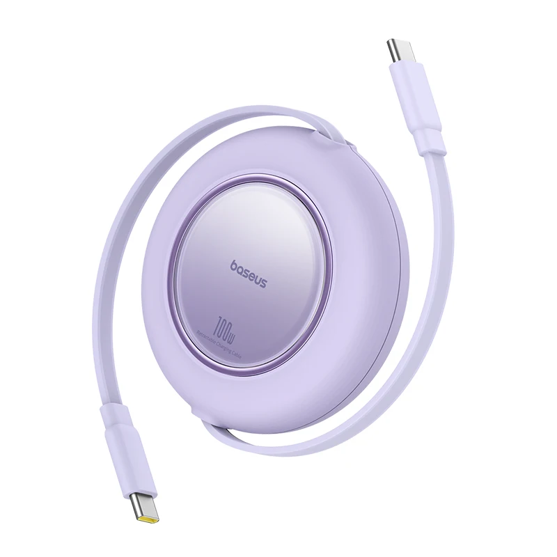 Baseus Free2Pull Mini zwijany kabel ładujący USB-C do USB-C 100W — zdjęcie produktu 7