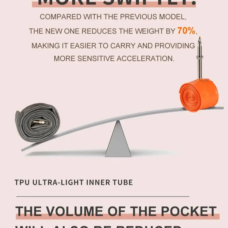 

30g Ultralight Bike Inner Tube 700 x 23 25 28 Road Bicycle TPU Tire 45/65/85mm Length French Valve Super Light Tubing