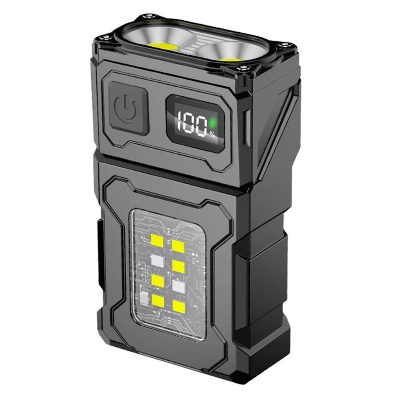 Double Use LED Flashlight with Base Mobile Charging Flashlight Perfect for Convenient Outdoor Illuminations