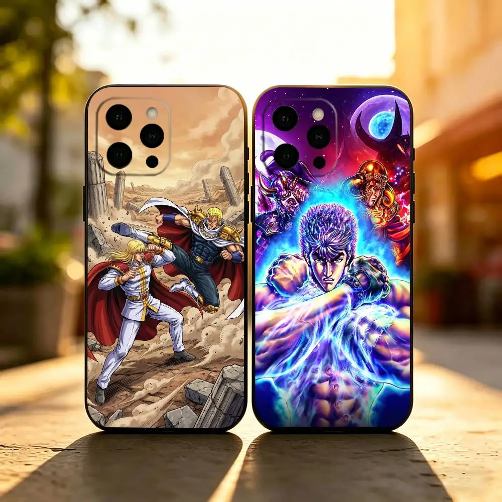 

Anime H-Hokuto no Ken Phone Case For iPhone 17, 16,15,14,13,12,11 Plus,Pro Max, Others Soft Silicone Black Cover