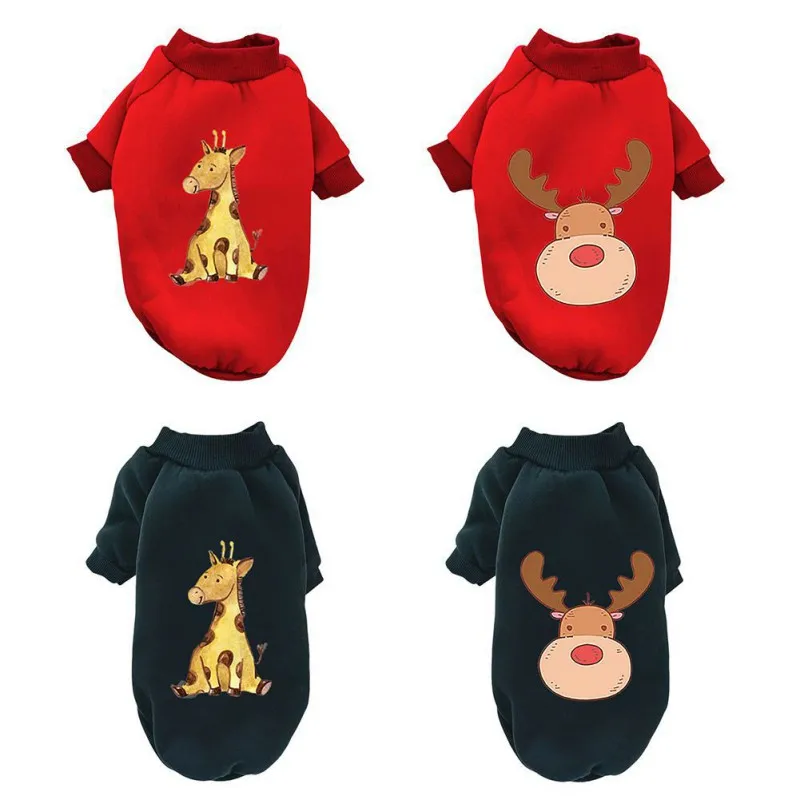 Ciepłe ubrania dla zwierząt ubrania świąteczne dla małych psów średnich przebranie szczeniaka Chihuahua koszulka dla zwierząt ciepła odzież dla psów Yorkshire