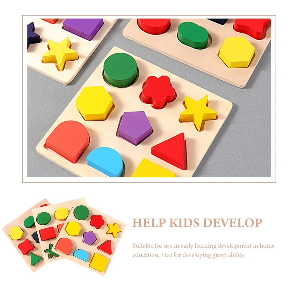 

3pcs Board Shape Sorter Educational Toddler Puzzle Toy for Early Education Child Blocks Toy Development Blocks