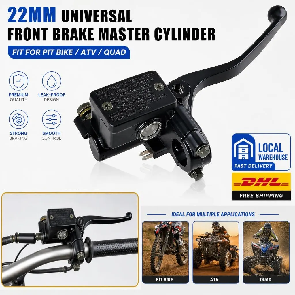 22mm Universal Motorrad Bremszylinder Vorderer Hauptbremszylinder Hydraulischer Bremshebel Rechts Für Dirt Pit Bike ATV Quad Moped Roller