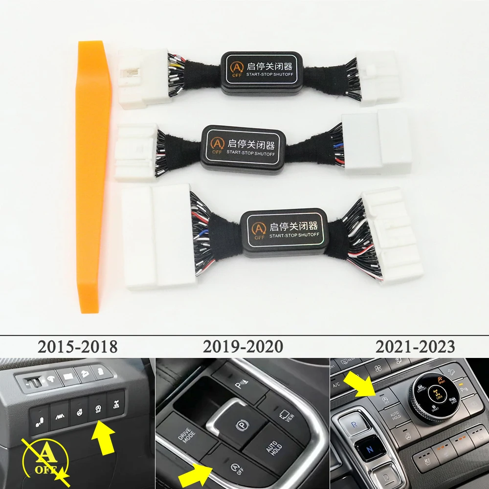 

For Hyundai Santafe 2015-2023 Automatic Idle Start Stop Eliminator Engine Off Closer Disable Delete Canceller Control Cable Plug