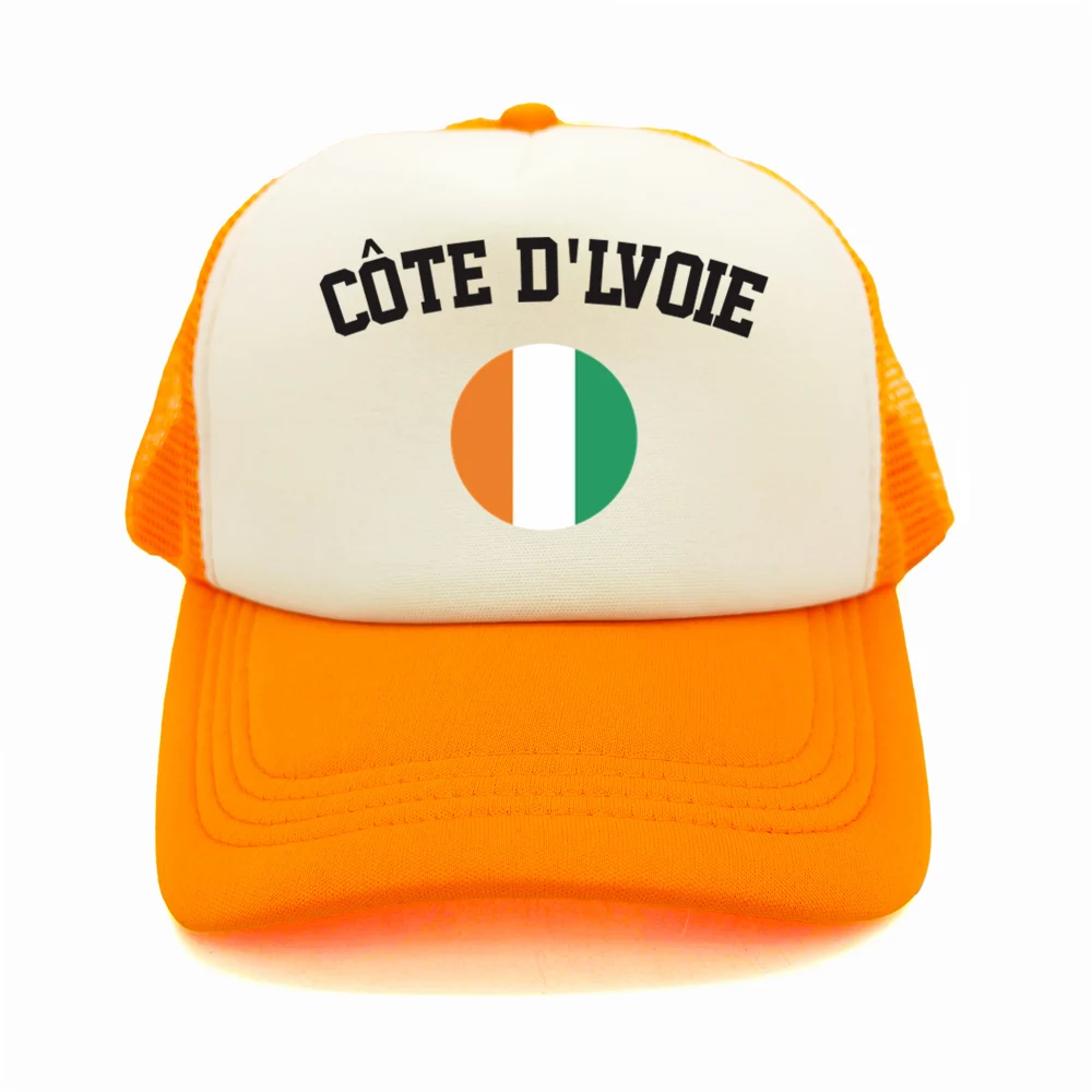 Côte d'Ivoire Trucker Caps Men Country Flag Hat Baseball Cap Cool Summer Unisex Mesh Net Caps