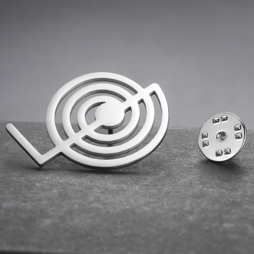 Dawapara Cho Ku Rei Brosche Pins Heilung Symbol Yoga Spiritueller Schmuck Reiki Chokurei Heilige Geometrie Edelstahl Zubehör – Detail 13