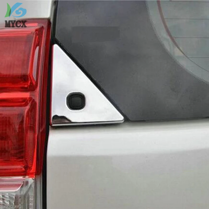 Chrome Rear Window Triangle Cover Trim For toyota Land Cruiser Prado FJ150 FJ 150 2010 2011 2012 2013