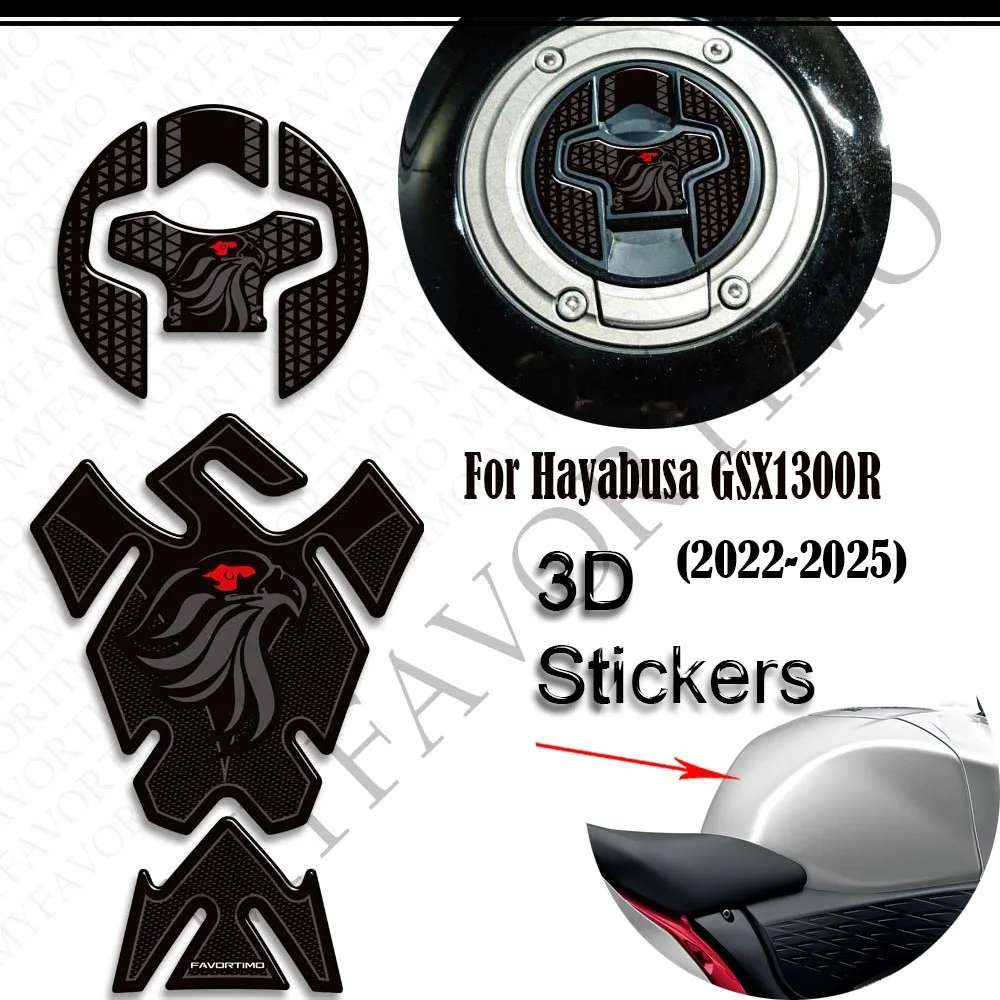 For Suzuki Hayabusa GSX1300R GSXR 1300 GSX 1300R 2022-2025 Motorcycle Tank Pad Side Grips Gas Fuel Oil Kit Knee Stickers Decals