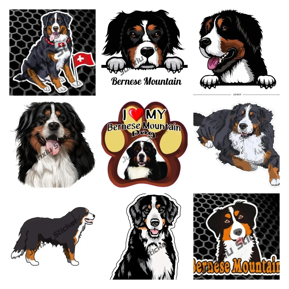 

Cute Bernese Mountain Car Sticker Dog Mom Vinyl Decal Bernese Mountain Stickers for Laptops Windows Trucks Walls Car Accessories