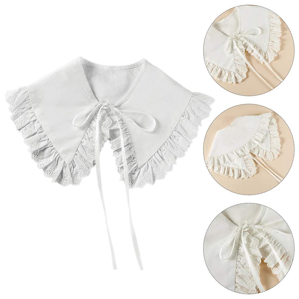 

Lace Embroidered False Collar Detachable Shirt Decoration Elegant Women Fake Collar Women Costume Accessories Fake Collars