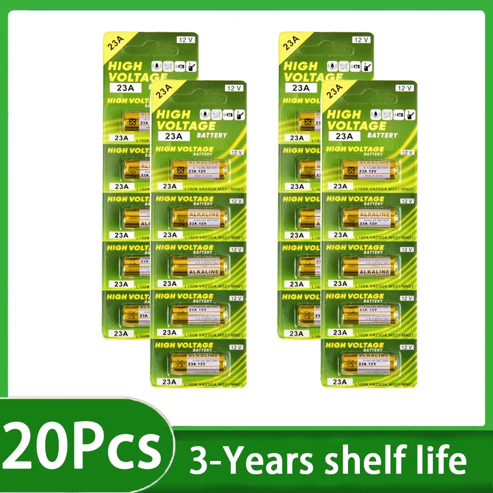 12V 23A Batterie 23GA A23S E23A EL12 MN21 V23GA GP23A LRV08 Für Türklingel Fernbedienung Elektrische Spielzeug A23 Alkaline batterie Pack