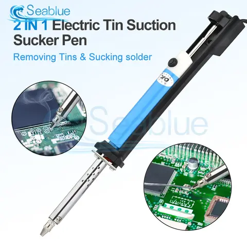 납땜 인두 PCB 납땜 흡입기, 탈납땜 진공 펌프 용접 도구, 휴대용 전기 주석 흡입, 2 in 1, 30W, 110V, 220V