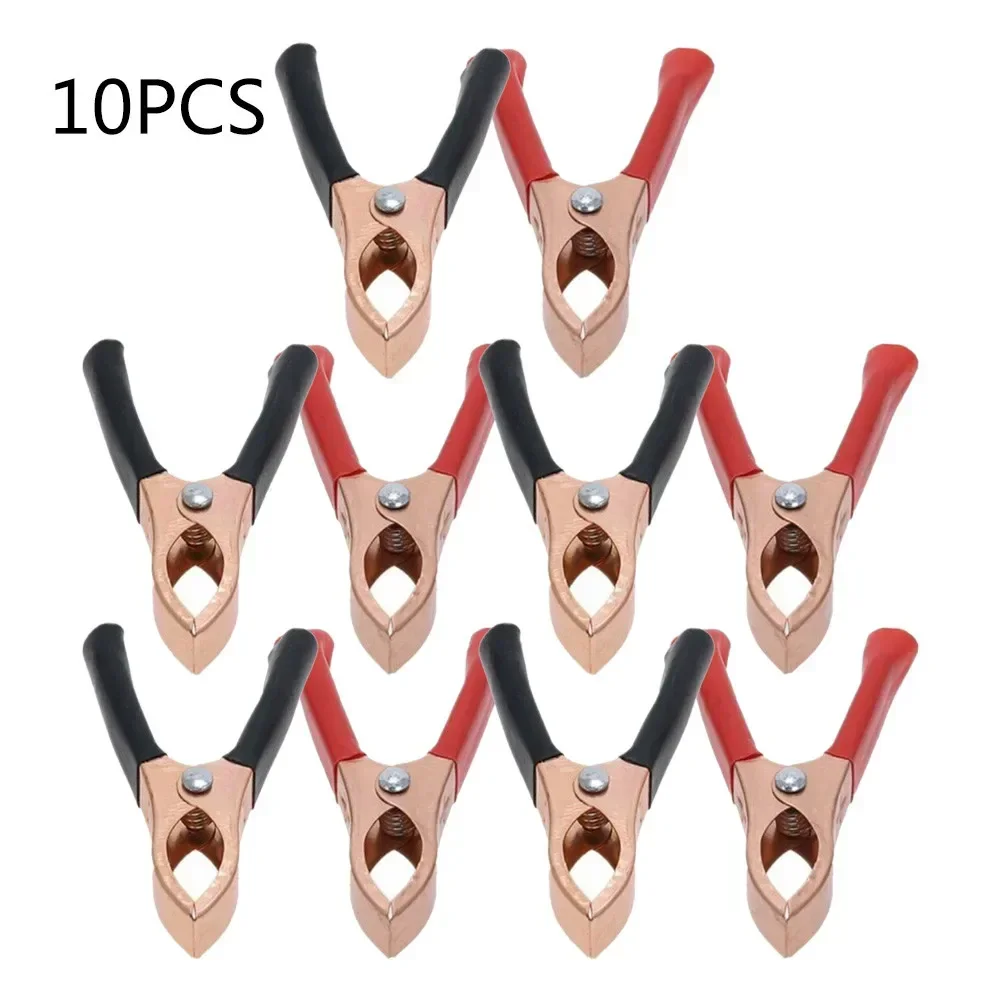 30A 70mm Red Black Clips Caravan Van Battery Test Lead Clips Best Promotion Crocodile Clips Plug Power Connector