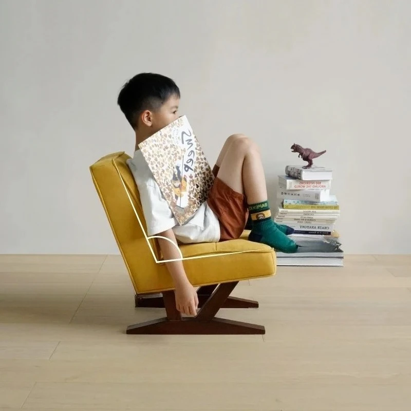 Baby's exclusive lazy sofa | Solid wood frame is stably supported, lamb wool fabric is gently accompanied |