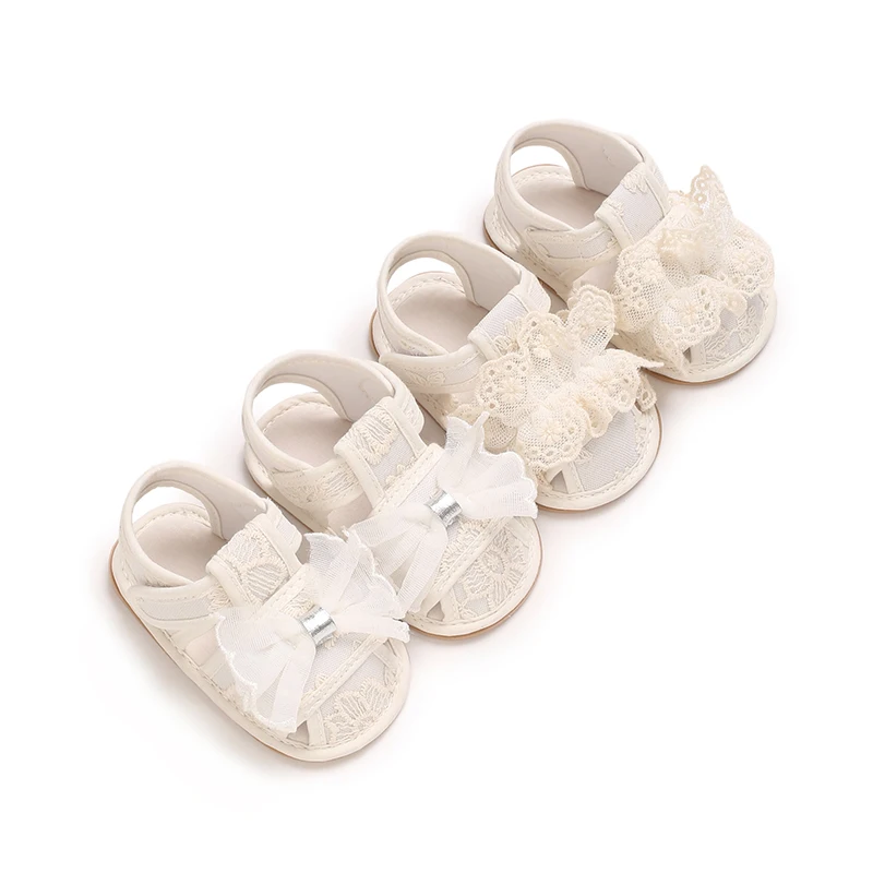 

Baby Girl Pure Cotton Sandals With Soft Sole Cotton Princess Breathable Learning To Walk