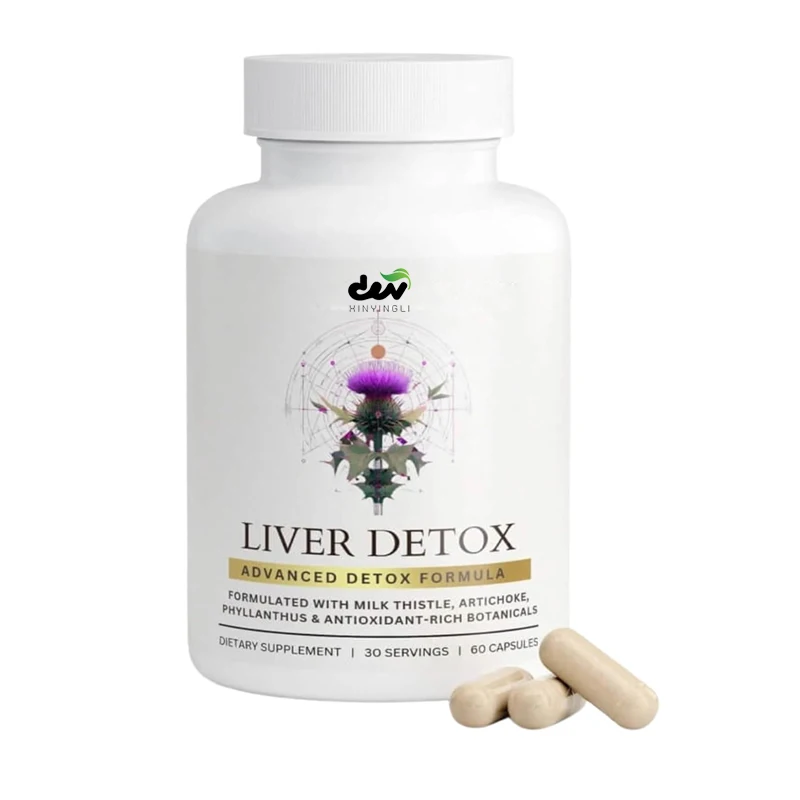 Cleaning supplements - herbal cleansing of milk thistle, dandelion, thistle, and turmeric - antioxidants and digestive support
