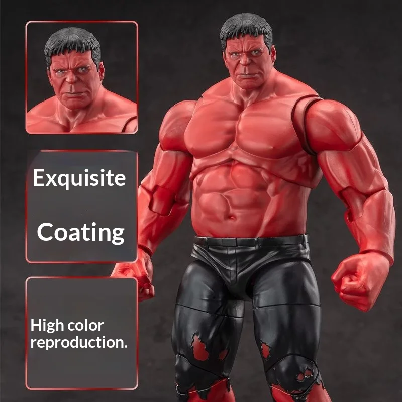 Zd Toys Red Hulk Action Figure Avengers Series Flexible Articulated Joints Movable Superhero Figurine Desktop Display Fan Gifts - view 4