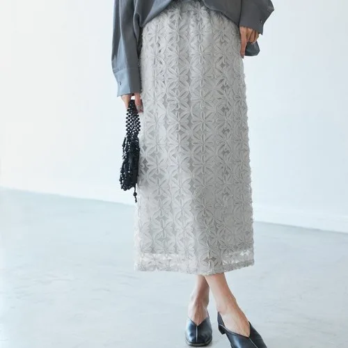 Sommer Neue Hohe Taille Lange Spitze f Rock frauen Ele Süße Ba Schlitz Midi Rock A0503 Elastische Taille Abnehmen