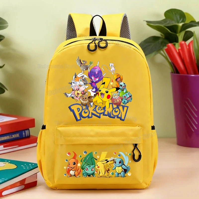 

Cartoon Pikachus Student Backpack Anime Pokemons Back To School Rucksack Large Capacity Schoolbag Girl Boy Travel Back Packs
