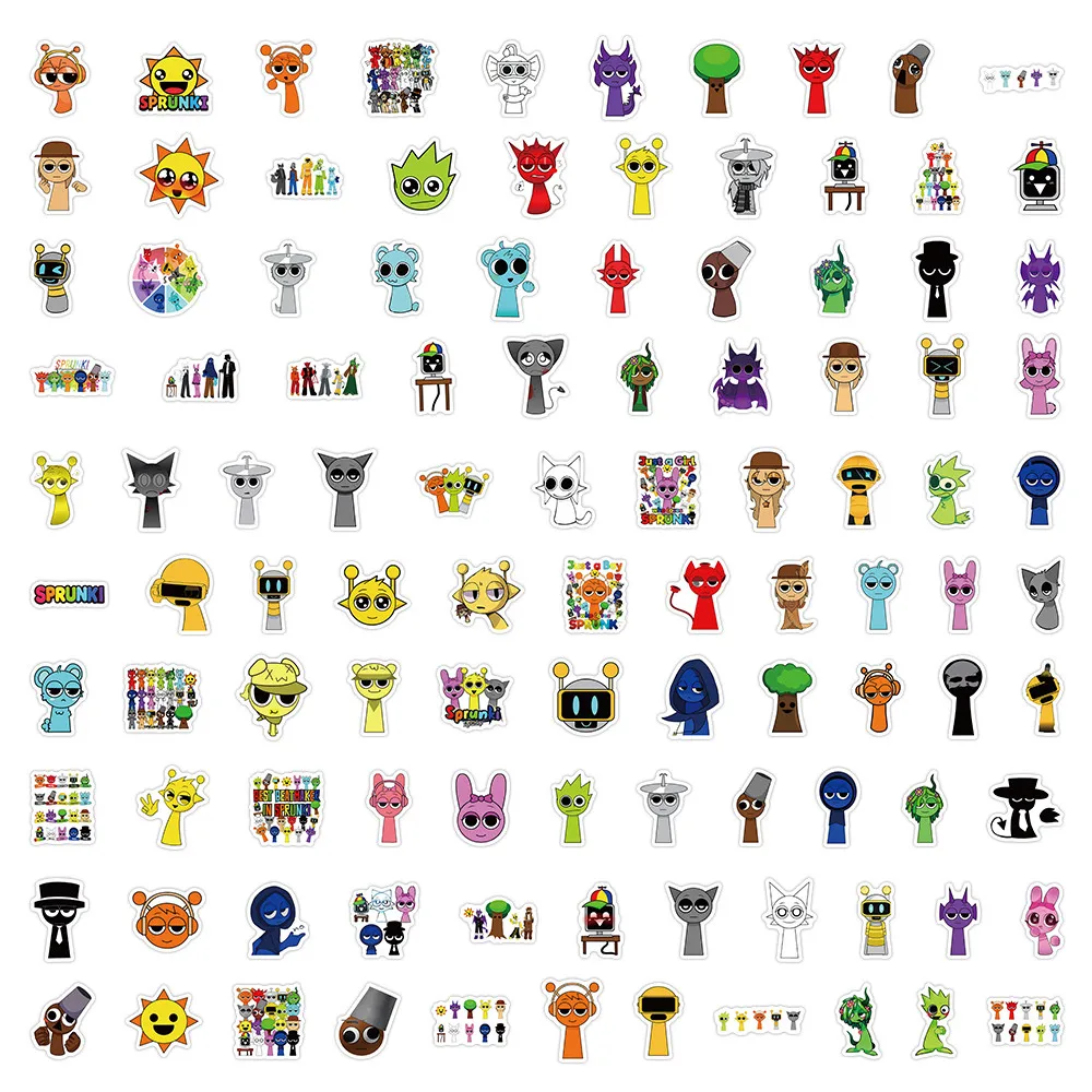 106 قطعة من ملصقات جرافيتي Incredibox على شكل صندوق إيقاع كرتوني |   شارات Doodle ذات طابع اللعبة |   مثالية لأجهزة الكمبيوتر المحمولة (متجر Anime Worlds)