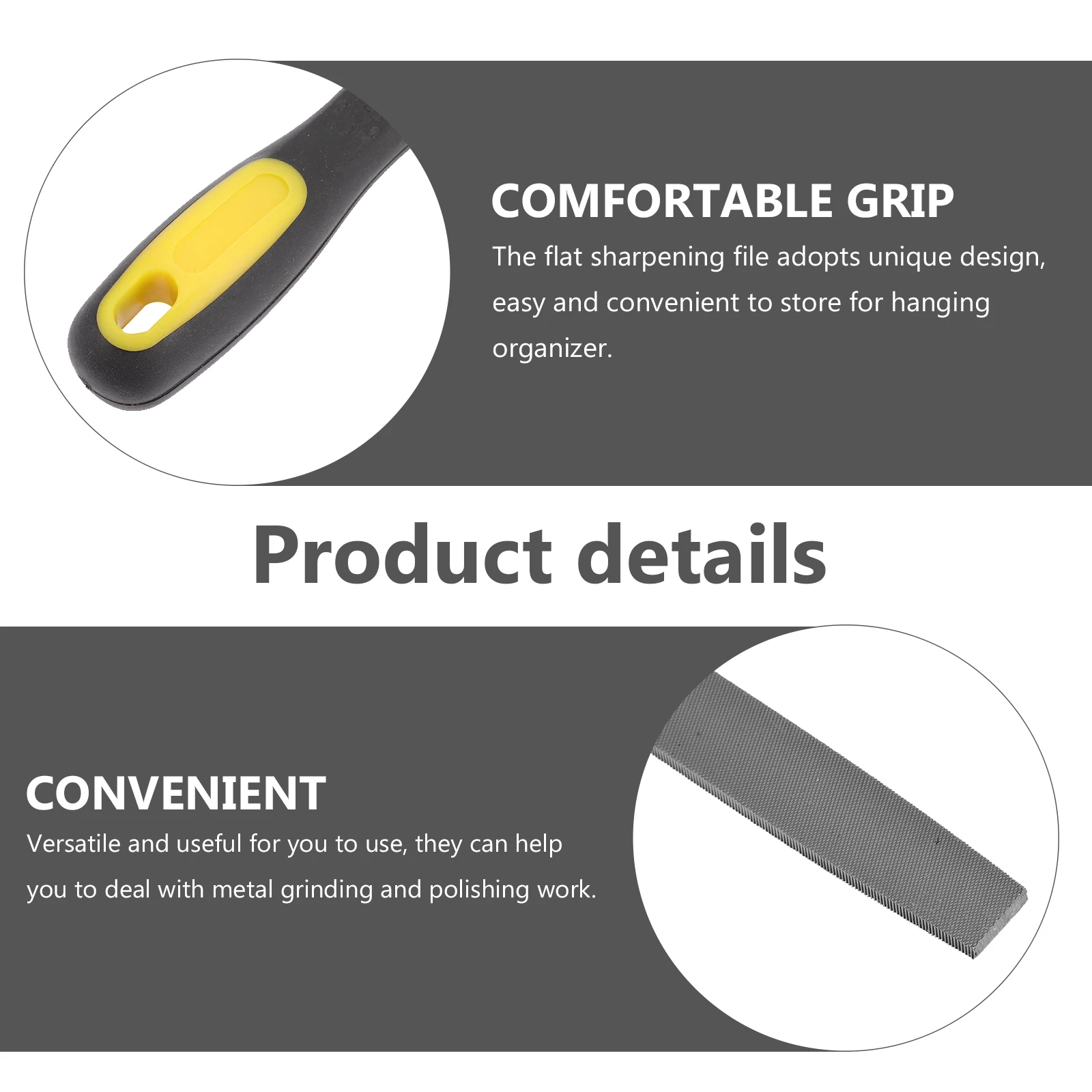 

Premium Metal Flat With Handle Anti-Slip Design Durable Sharpening Tool For Grinding Polishing Milling Random Color High-Grade