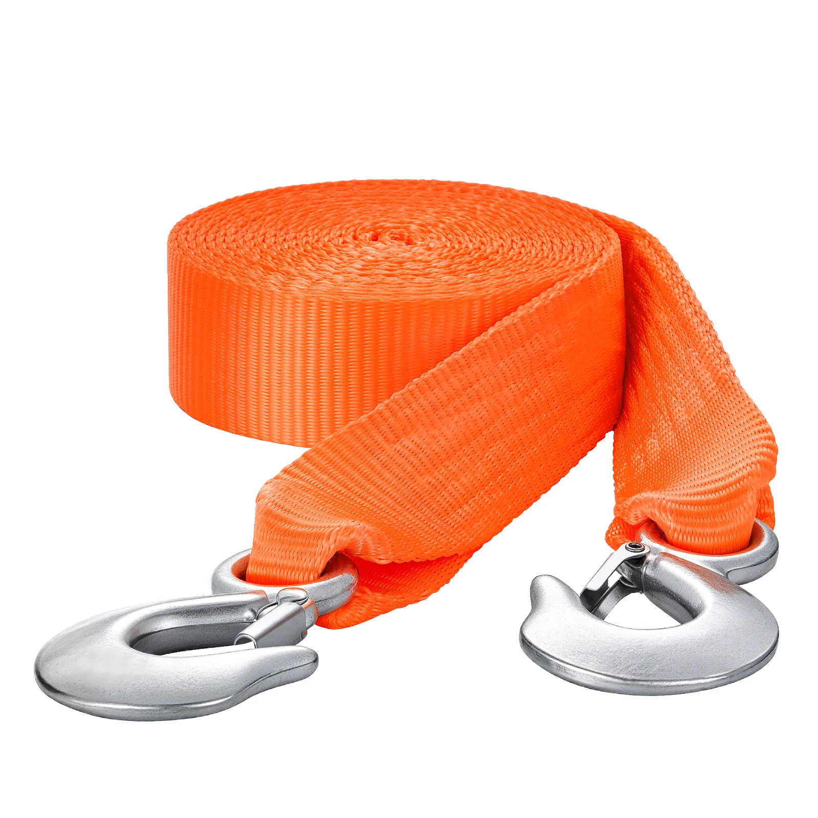 SucceBuy Sangle de remorquage ATV 2 po x 20 pi, 17000 LBS, Corde de récupération durable avec crochets de sécurité et accessoire de remorquage pour assistance routière