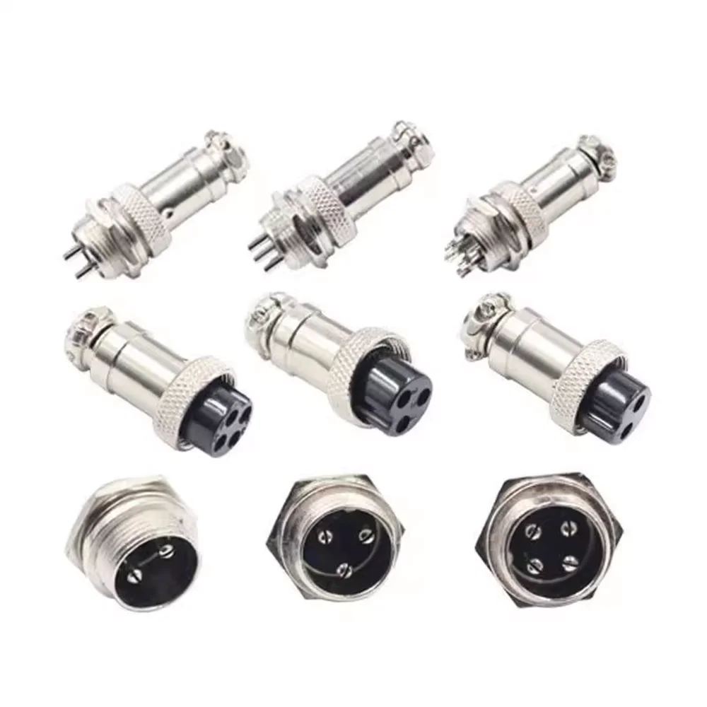 GX12 GX16 GX20 2P/3/4/5/6/7/8 Pin Female Male Air Aviation Connector Power Cable Electrical Plug Socket and Rubber Dust Cap