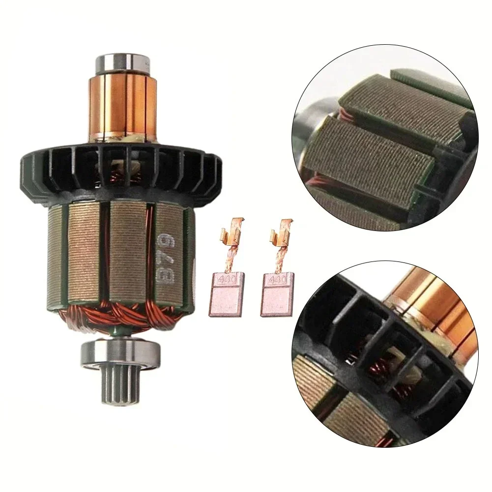 619380-9 619583-5 Armature Anchor with 194427-5 CB-440 Brush Carbon for DDF482 DHP482 DDF482Z Drill Screwdriver