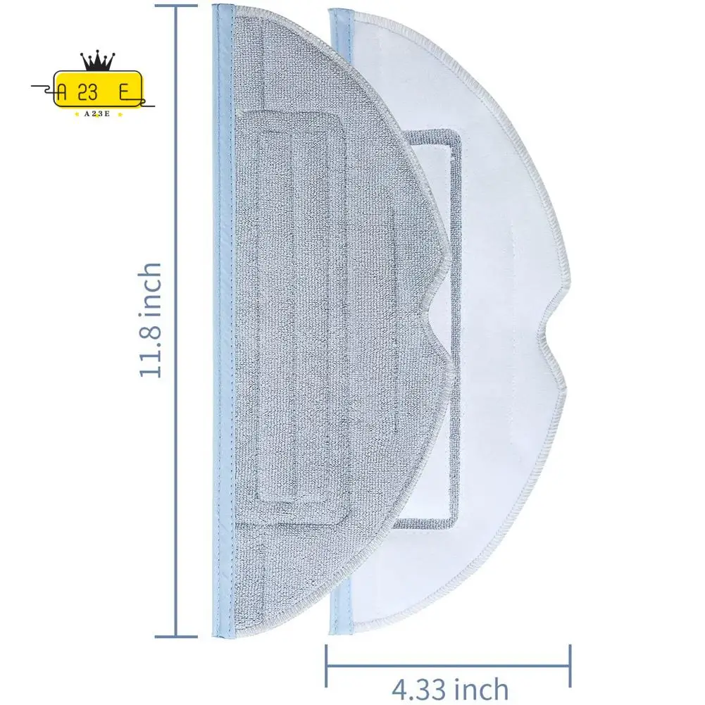 

A23E-6 Pack Vacuum Replacement Mop Pads For Roborock S7 S7+ T7S Plus Accessories Reusable Wet Microfiber Soft Pad