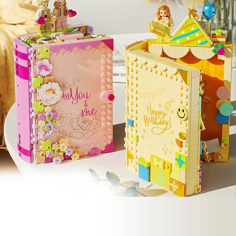 

JaKi Album building blocks Valentine's Day picture frame diy handmade girl gift puzzle assembled photo table