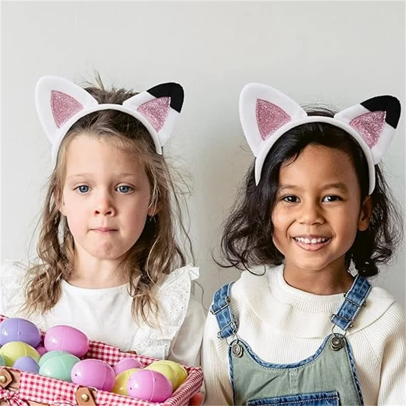 لطيف الفتيات آذان القط عقال غابي Kawaii أغطية الرأس للأطفال طفل هالوين اكسسوارات الحفلات دمية Hairhoop هدية عيد ميلاد