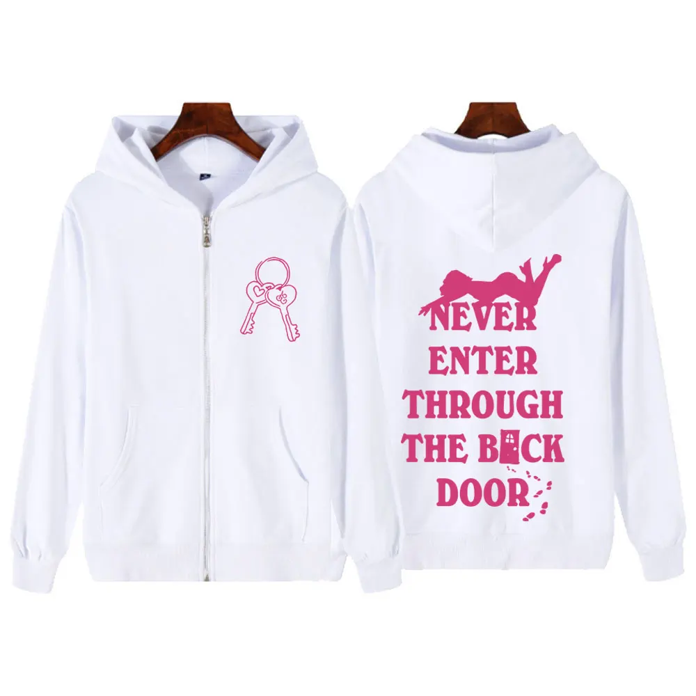 Singer Sabrina Carpenter Tour 2026 Graphic Zipper Hoodie Men Women Fashion Jacket Coat Aesthetic Trendy Loose Zip Up Sweatshirts